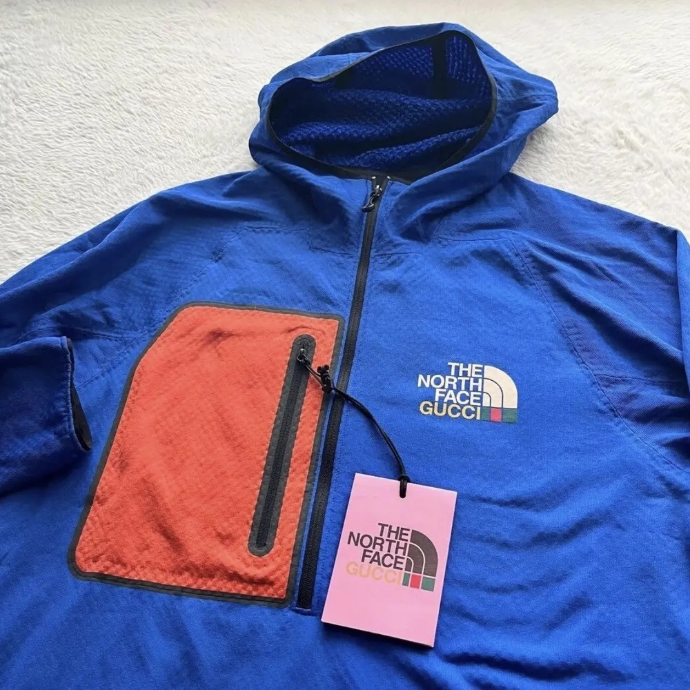Gucci Blue and Orange Hooded Jacket